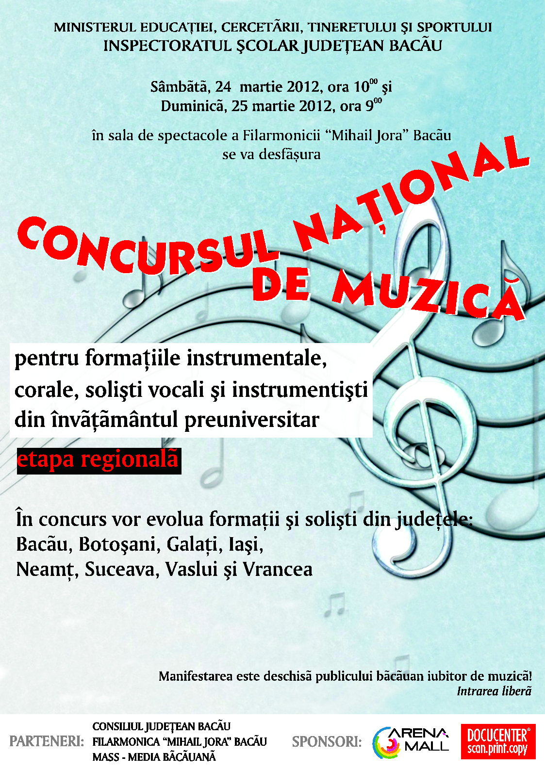 CONCURSUL NAŢIONAL DE MUZICĂ - ETAPA REGIONALĂ