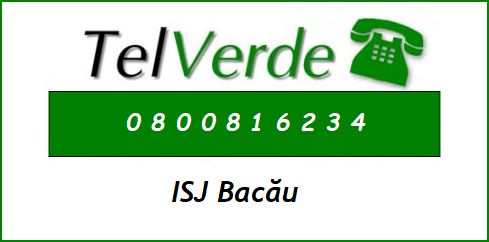 Numărul de TelVerde 0800816234 va fi disponibil între 17 martie - 4 iunie 2021, de luni până joi între orele 8:00-16:30 și vineri 8:00-14:00